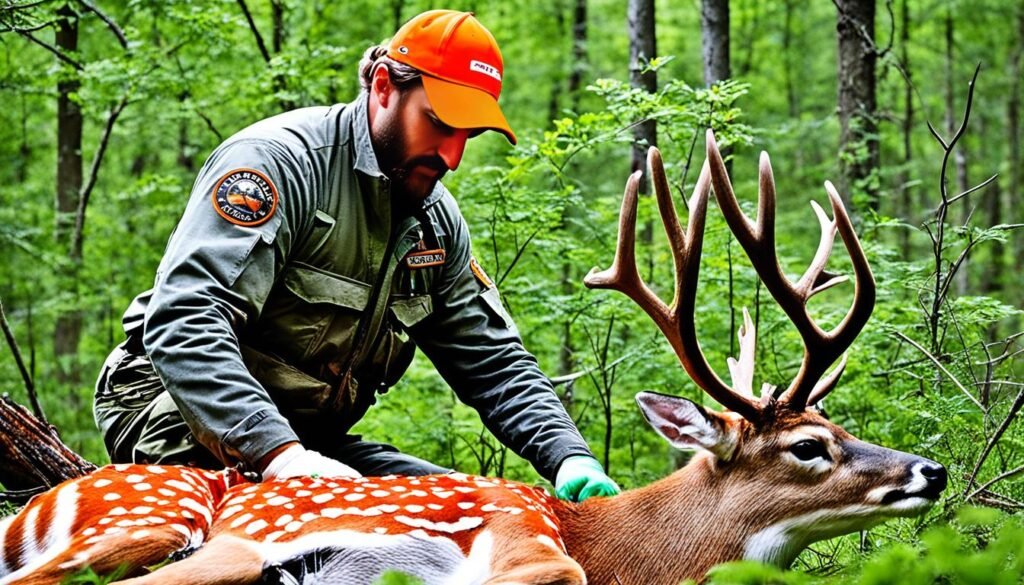 Field dressing techniques for deer