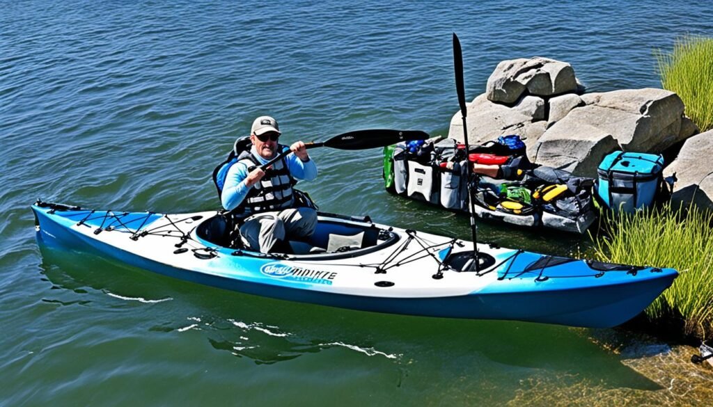 Kayak fishing setup