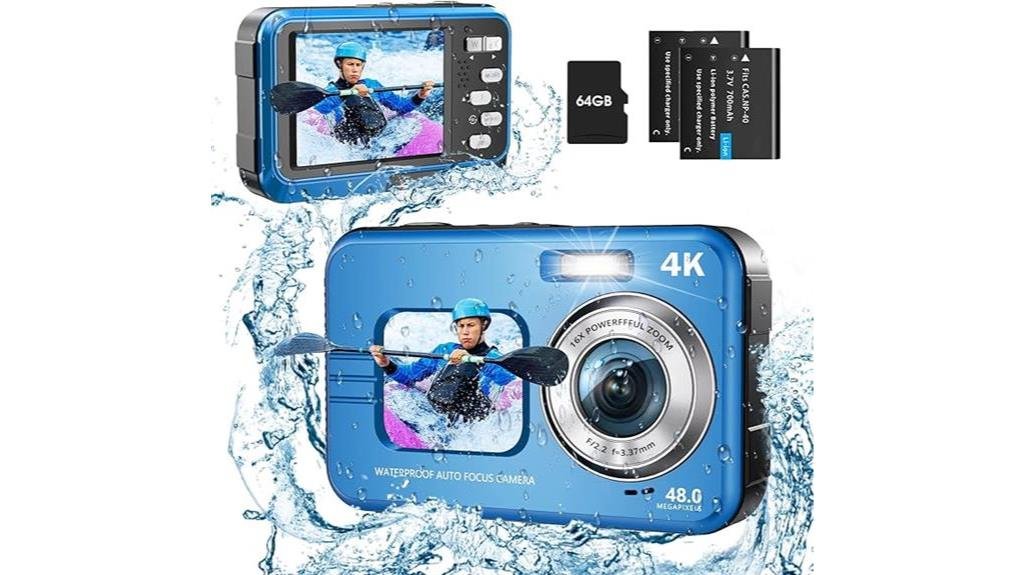 4k waterproof autofocus camera