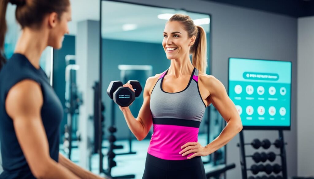 Fitness mirror for interactive home workouts