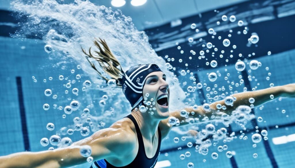 Swim efficiency metrics display